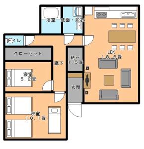 鹿儿岛ガナダン中央駅 3f 無料駐車場的房屋的平面图