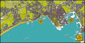 伊维萨镇Ryans Pocket的黄色点的城市地图