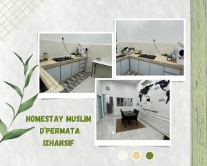 Bandar PenawarHomestay Muslim D Permata Izhansif的厨房与房子照片的拼合