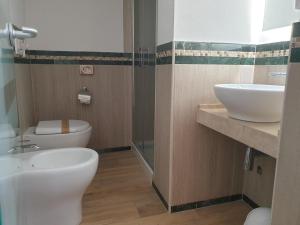 莱切乐俱乐部精品酒店的一间带卫生间和水槽的浴室