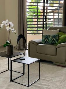 帕拉马里博Casa Alta Gracia的客厅配有沙发和桌子