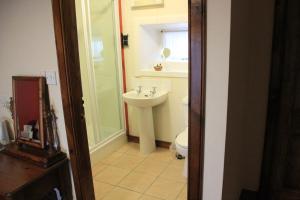 克雷格纽尔Craignure Inn的一间带卫生间和水槽的浴室