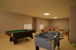 拉瓦莱西萨米里奥公寓的一间带台球桌的客厅和一间带