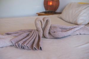 白河Thokozani Lodge的床上有两条毛巾