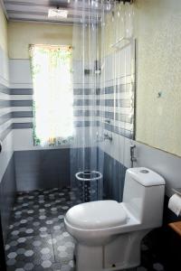 维特利Raymond's Holiday Homes的浴室配有白色卫生间和淋浴。