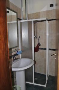 圣凯撒利亚温泉唐诺宫度假屋的一间带水槽和淋浴的浴室