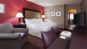 厄兰格辛辛那提机场假日酒店的配有一张床和一台平面电视的酒店客房