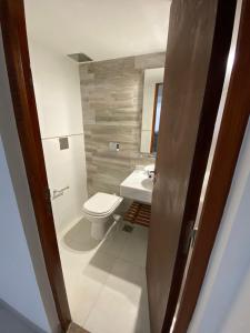 萨尔塔HAUS APARTAMENTOS的一间带卫生间和水槽的浴室