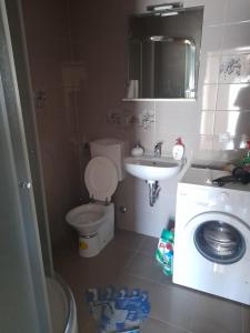 利夫诺Apartman Zoran的一间带卫生间和水槽的小浴室