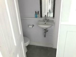 布莱顿霍夫The Willows的白色的浴室设有水槽和卫生间。