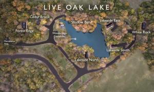 Lakeside South at Live Oak Lake鸟瞰图