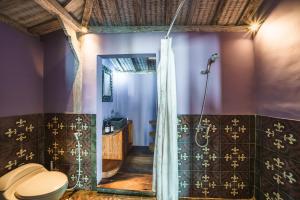 塞米亚克Villa West - Charming 2 bdr villa in Oberoi - PERFECT LOCATION!的一间带卫生间和淋浴的浴室