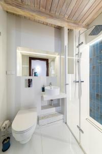 米卢夫卡贝斯基德酒店的浴室配有卫生间、盥洗盆和淋浴。