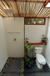 San IsidroLaFinca Hostel Siargao的一间带卫生间和窗户的浴室