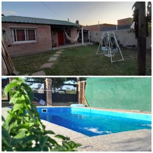 罗萨里奥Los trevi的两幅房子和游泳池的照片