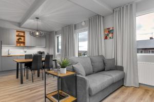 雷克雅未克B20 Apartments的客厅配有沙发和桌子