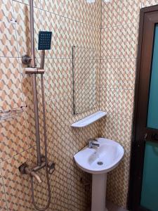瓦加杜古Ouedraogo Property Management的一间带水槽和淋浴的浴室