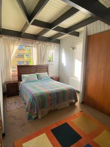 Cabañas Patagonia LicanRay客房内的一张或多张床位