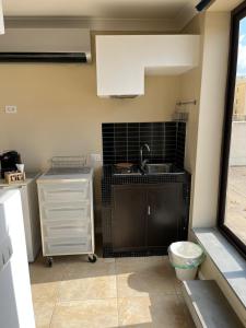 雷焦卡拉布里亚Casual Stay Galileo的厨房配有水槽和卫生间