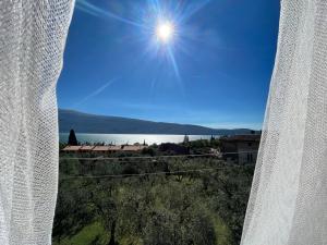 托斯科拉诺-马德尔诺B&B Vistalago的从窗户可欣赏到湖景