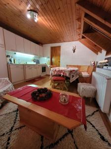 Appartement chaleureux au cœur des Hautes Vosges的厨房或小厨房