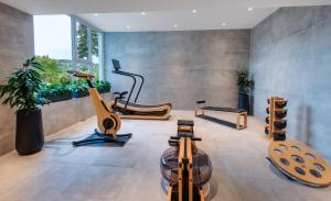 巴拉顿诺尔马迪汉格斯特巴尔度假酒店的健身房,室内设有健身器材