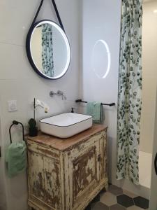 巴斯蒂亚Joséphine的一间带水槽和镜子的浴室