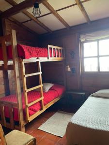 JuayúaPROVENZA en Los Naranjos的小屋内带两张双层床的客房