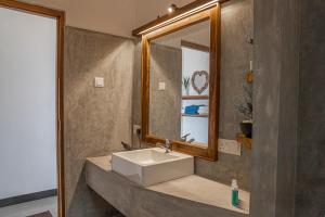 埃拉Eagle View villa的一间带水槽和镜子的浴室