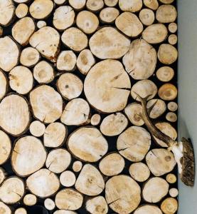 马尔尼茨Tauernlust Outdoor & Relax的盒子里一堆堆切好的木头