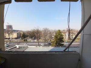 塔什干Apartment Center 1的享有城市街道景致的窗户。
