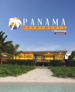 拉罗汤加Panama Beachfront Apartments, Rarotonga的海滩上的一座建筑,设有全景公寓