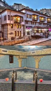梅尔尼克BULGARI melnik的两张酒店和游泳池的照片