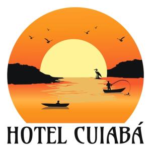 库亚巴Hotel Cuiabá的上面写着一个标志,上面写着: