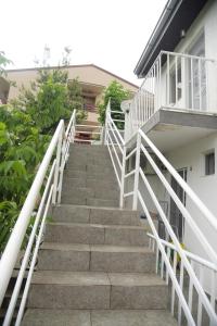 斯塔多伊兰Apartments Villa Naumovi的通往房子的楼梯