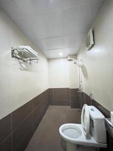 宁平Tam Coc Full House Homestay的一间带卫生间和淋浴的浴室