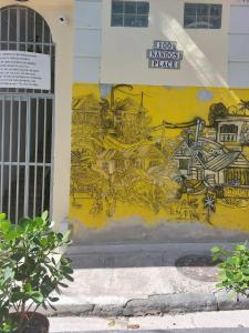 圣胡安Nando's Place的建筑一侧的壁画