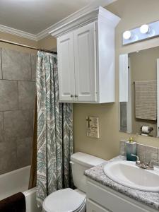 杰克逊Trinity One Apartments - Country Luxury的浴室配有白色卫生间和盥洗盆。