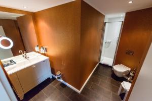 汉堡泽培林汉堡酒店的一间带水槽和卫生间的浴室