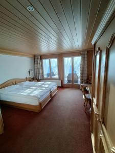 锡格里斯维尔阿德勒酒店的一间大卧室,配有一张大床和窗户
