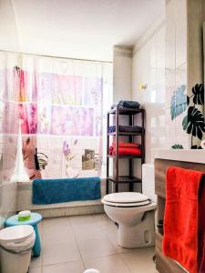 穆尔西亚Piso ideal con WIFI Parking y Desayuno的一间带卫生间和淋浴的浴室