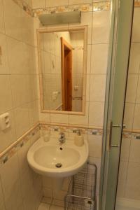 扬斯凯拉兹涅300号公寓酒店的一间带水槽和镜子的浴室