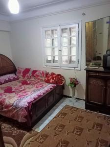 Abū QīrPayment by cash or cash only and no aplace的一间卧室设有一张床和一个窗口