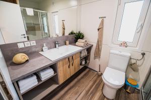 卡特兹奥布萨维Premium Mobile Homes with thermal riviera tickets的一间带水槽和卫生间的浴室