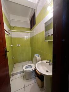 塔里哈Dpto Bolivar Hermoso, amplio y bien ubicado en la chura Tarija的一间带卫生间和水槽的浴室