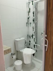 Paulino NevesPOUSADA DOS LAGOS的一间带卫生间和淋浴的浴室