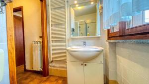 巴多尼奇亚Appartamento Smith Erbaluce - Affitti Brevi Italia的一间带水槽和镜子的浴室
