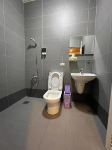 关山镇关山福缘民宿的一间带卫生间和水槽的浴室