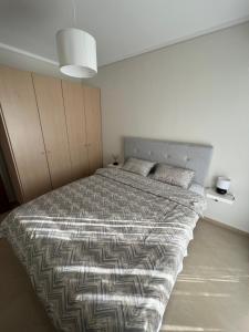 塞萨洛尼基SilverLine Comfort Apartment的一间卧室,卧室内配有一张大床