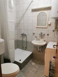 斯特鲁米察007 Apartments - TC Global, Strumica, Macedonia的一间带卫生间和水槽的浴室